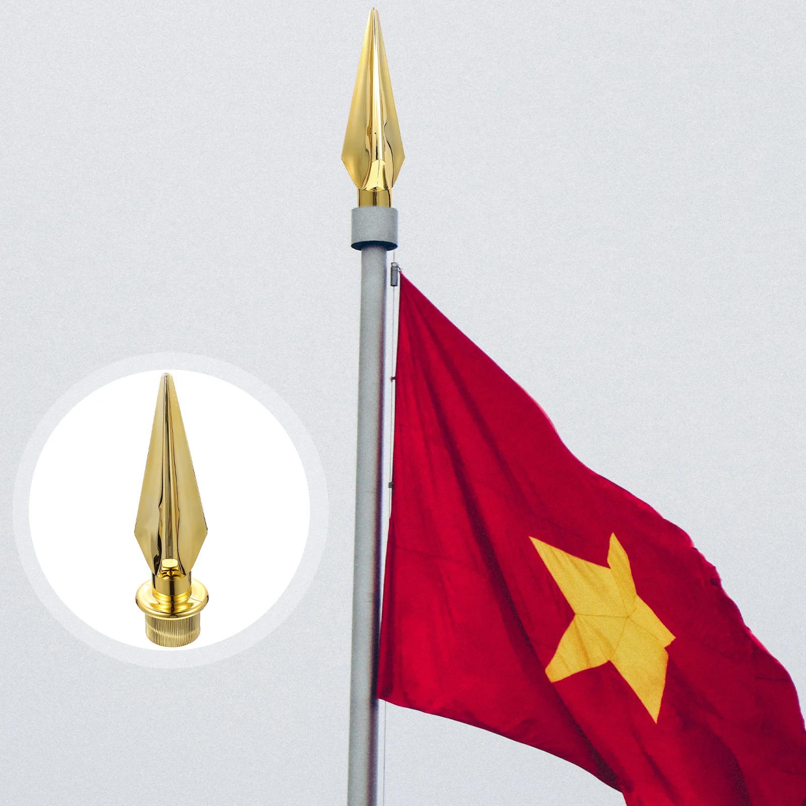 

Decorative Flagpole Head Topper Plastic Flag Head for Hotel Conference