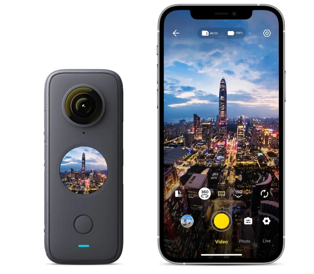 컴팩트 카메라 기능 방수 CMOS 4k insta 360 one X2