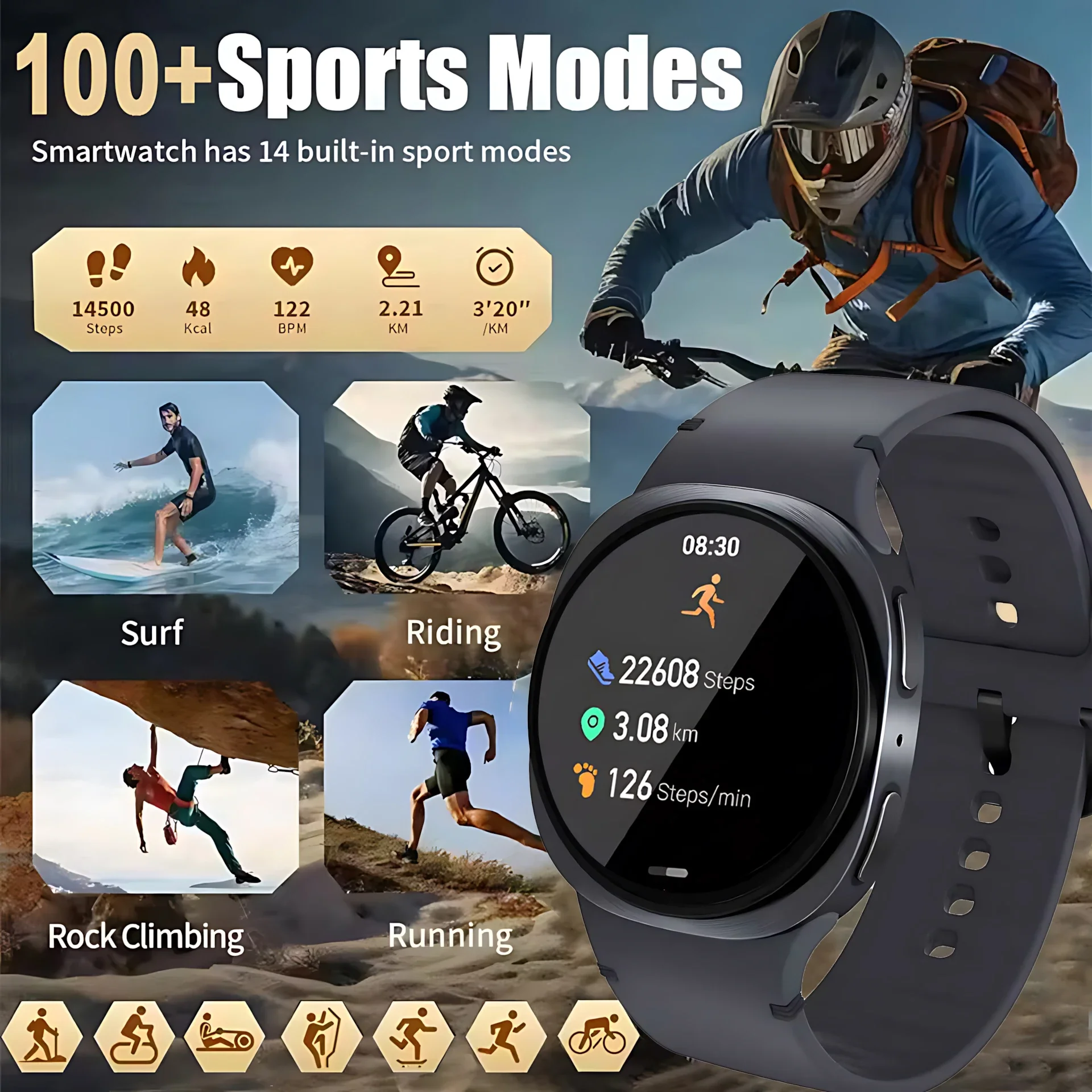 2026 New Watches 8 Mini Smart Watch For Men Women GPS Track Health Sports AMOLED Heart Rate Bluetooth Call Waterproof Smartwatch 2