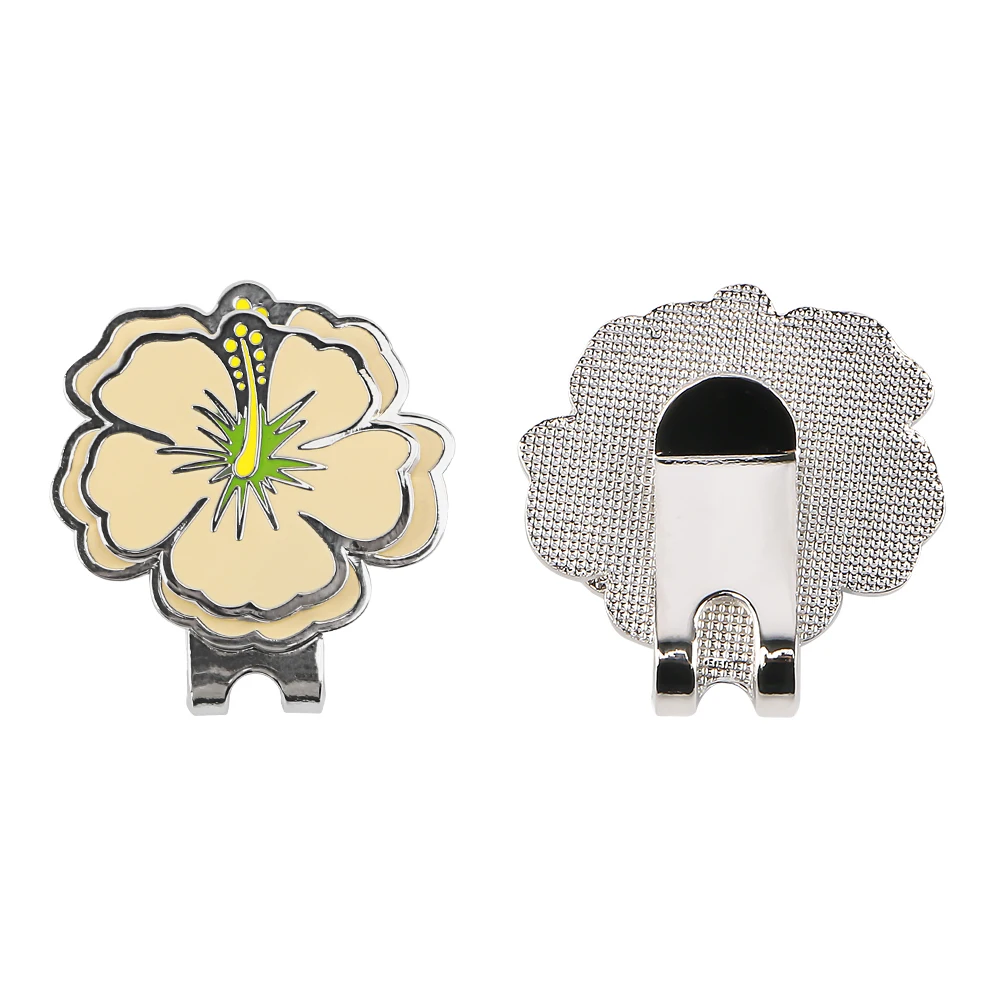 A Set Of Golf Marker+Cap Clip Set, Cute Flower Shape, Magnetic Cap Clip,Durable And Rust-Proof, Including Individual Packaing