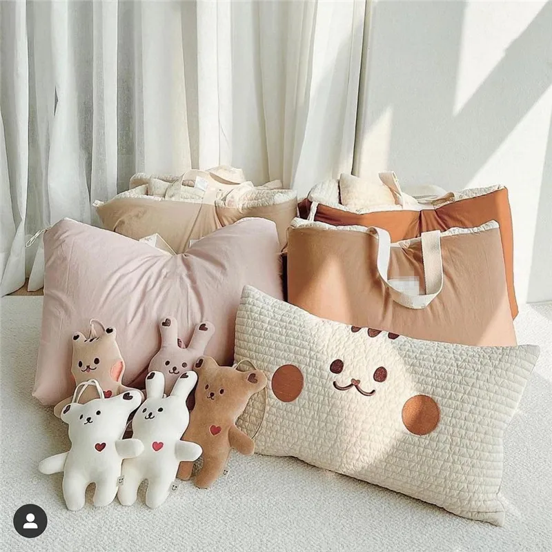 Portable Baby Mattress Crib Kids Napping Cushion Folding Thick Mattress Kindergarten Air Conditioner Quilt Newborn Crawl Mat Pad