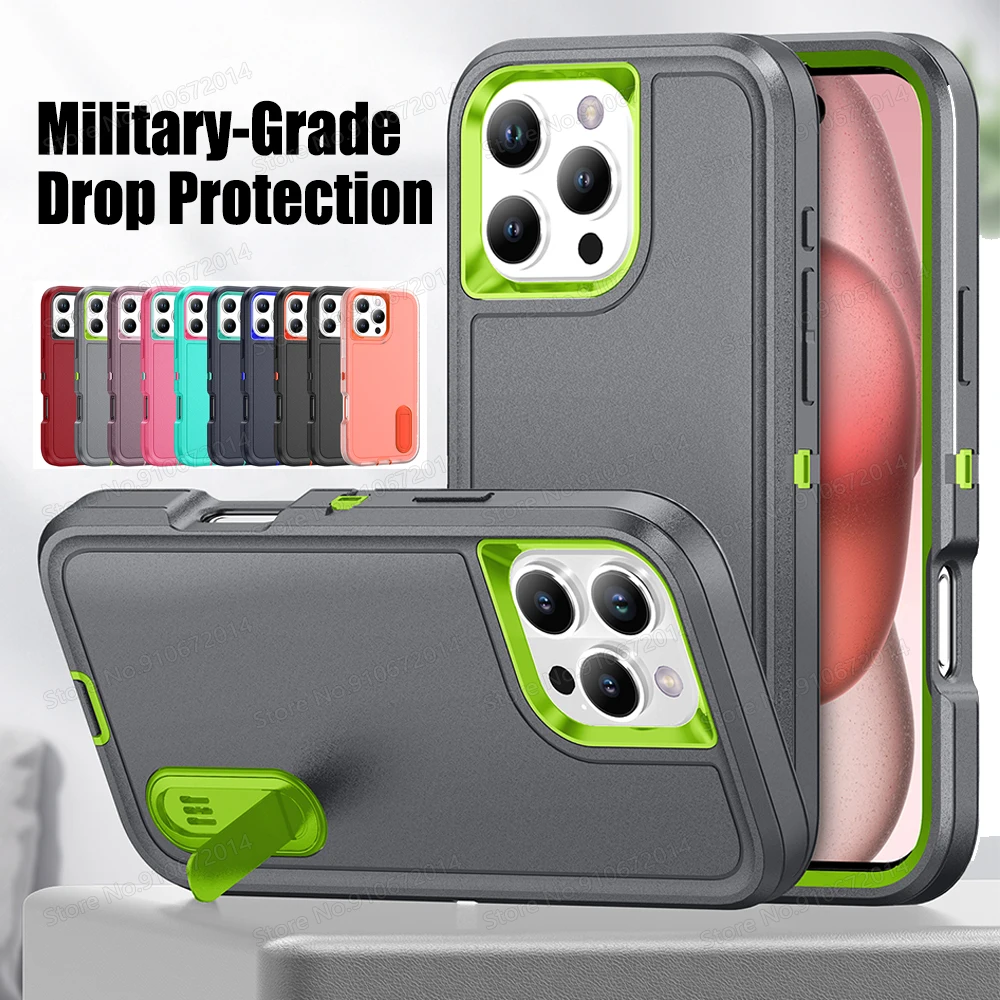 Double Layer Protection Armor Case For iPhone 17 Air 16 16e 11