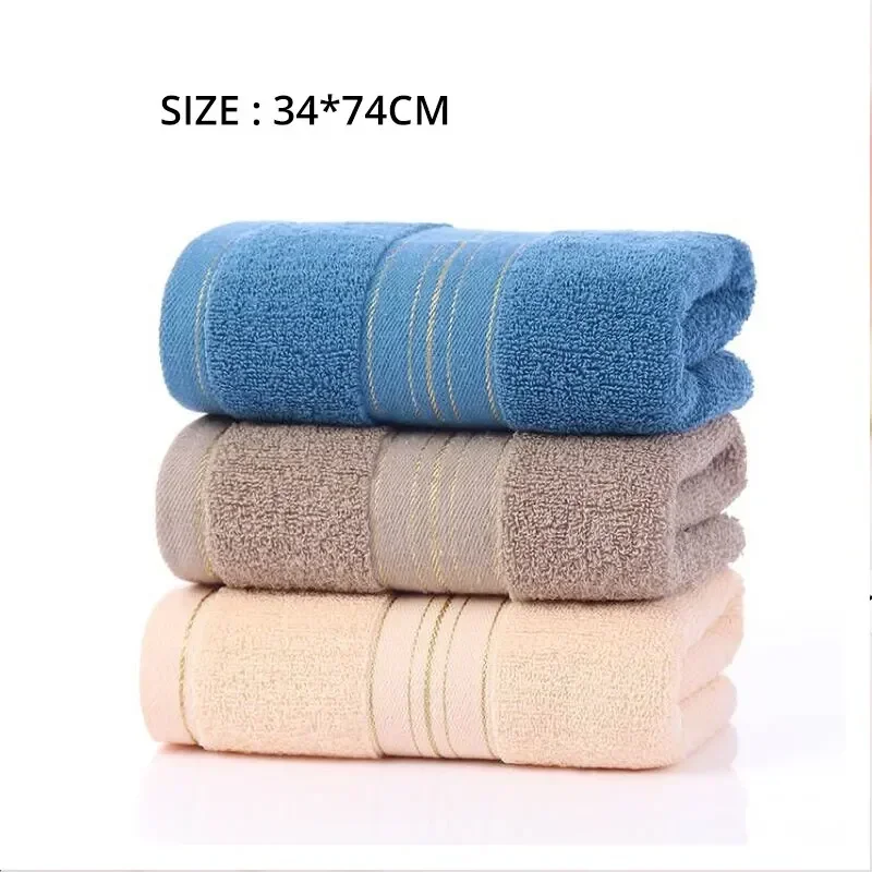 Home Accessories Towel Bath Towels Bathroom 100% Cotton Bath Towels 100% Solid Color Napkin Fabric Beach Thickened Shower Garden 4