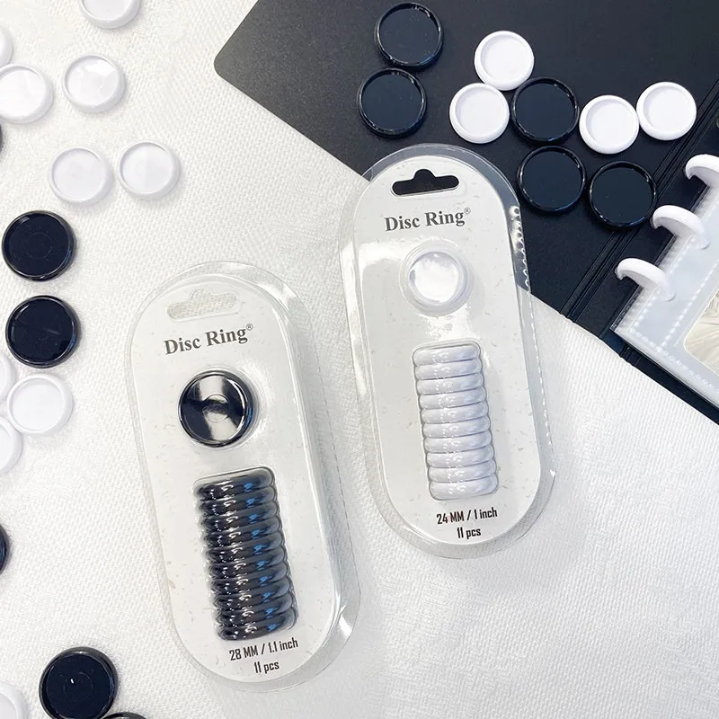 11개 디스크 링 24mm 루즈리프 노트 앨범 다이어리 노트북 스크랩북 보관 디스크 버섯 모양 구멍 바인딩 버클 용품