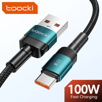 Toocki 100W 6A USB C Cavo USB dati di ricarica rapida Tipo C per Huawei Honor Oneplus Realme Xiaomi Samsung USB A a C Cavo del telefono 1