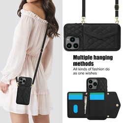RFID Blocking PU Leather Crossbody Wallet Case and Card Holder - iPhone 12 (Pro) (Black)