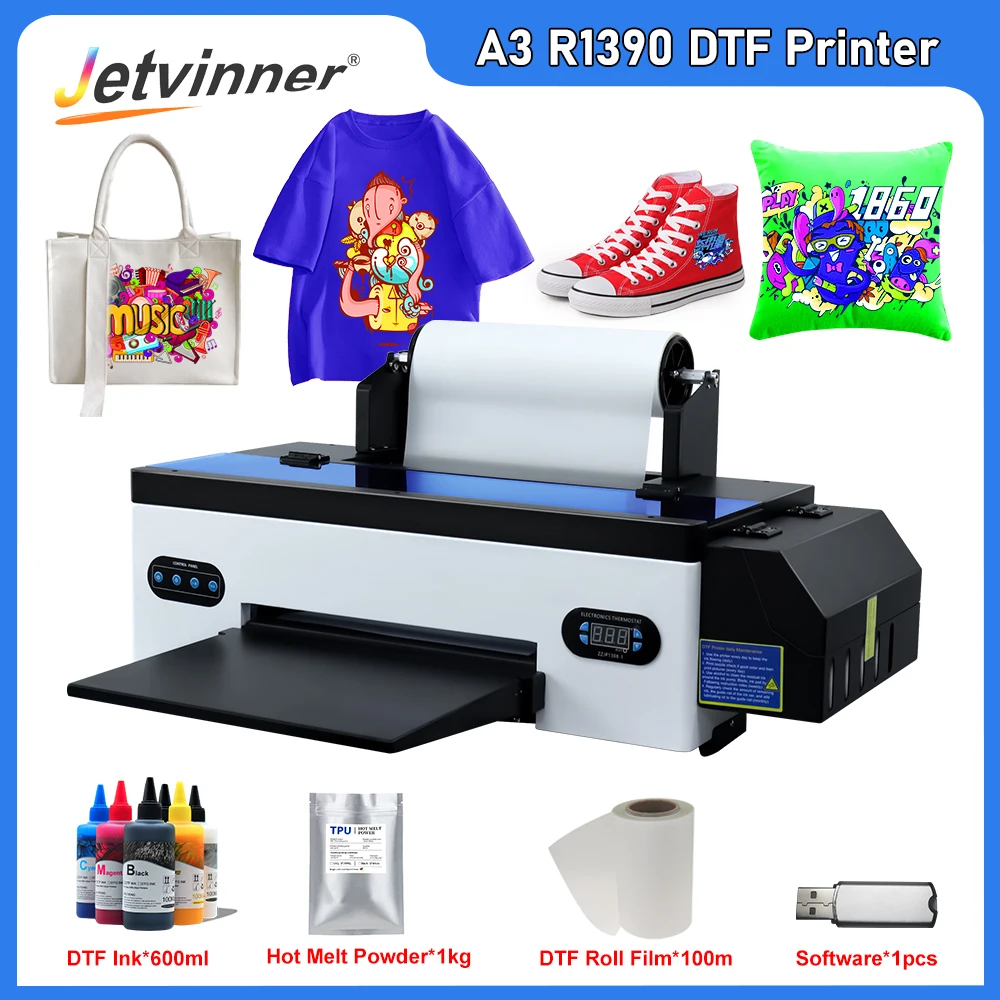 DTF Printer A3 DTF T Shirt Printer A3 Heat Transfer T-Shirt Print Directly  Transfer Printer DTF Film DTF Ink DTF Film Printer A3