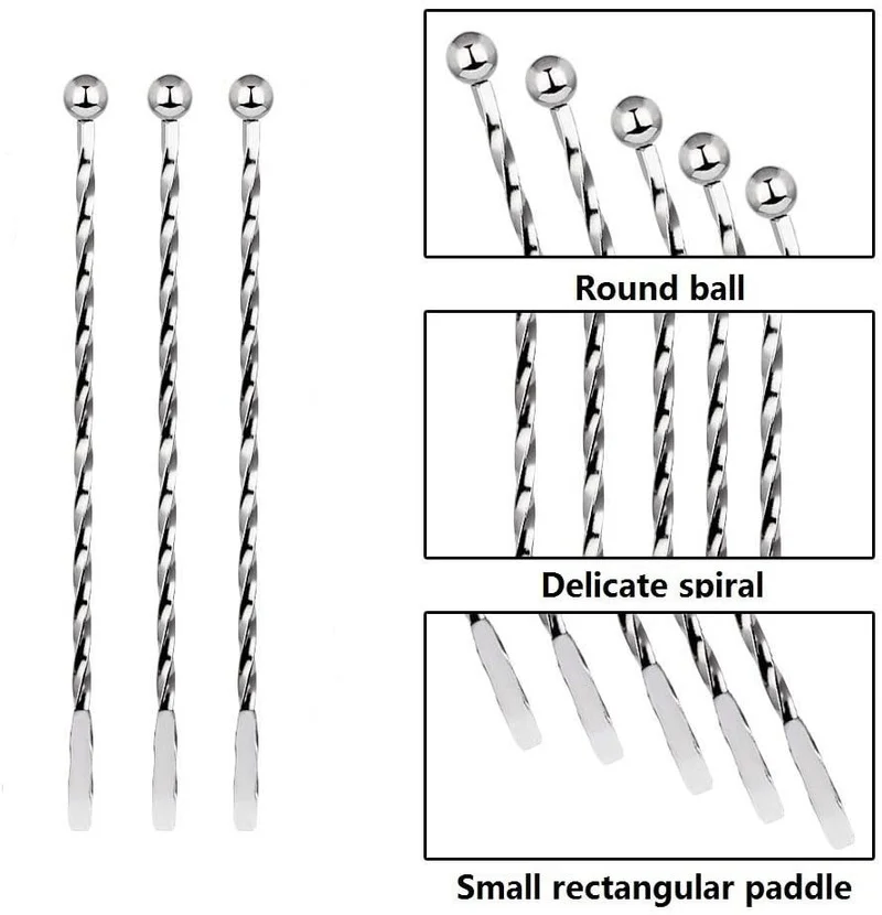 7.5 Inch Stir Sticks Swizzle Stick Stainless Steel Stirrer with Small  Rectangular Paddles for Stirring Epoxy Coffee Beverages - China Cocktail  Stirrer and Cocktail Drink Stirrer price