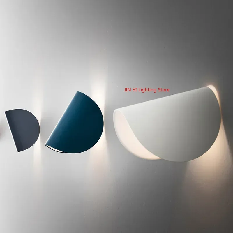 Italy Wall Lamp Stairs Bedroom Living Room Bed Side Color Creative Can Be Rotated Art Decor Rotating LED Light Eye Protection