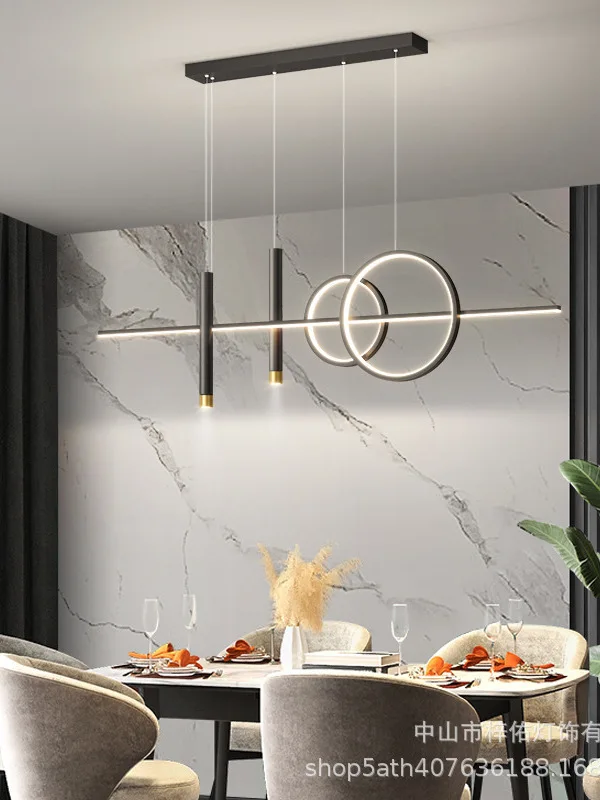 

Nordic restaurant chandelier light luxury modern simple chandelier design sense bar table led long chandelier