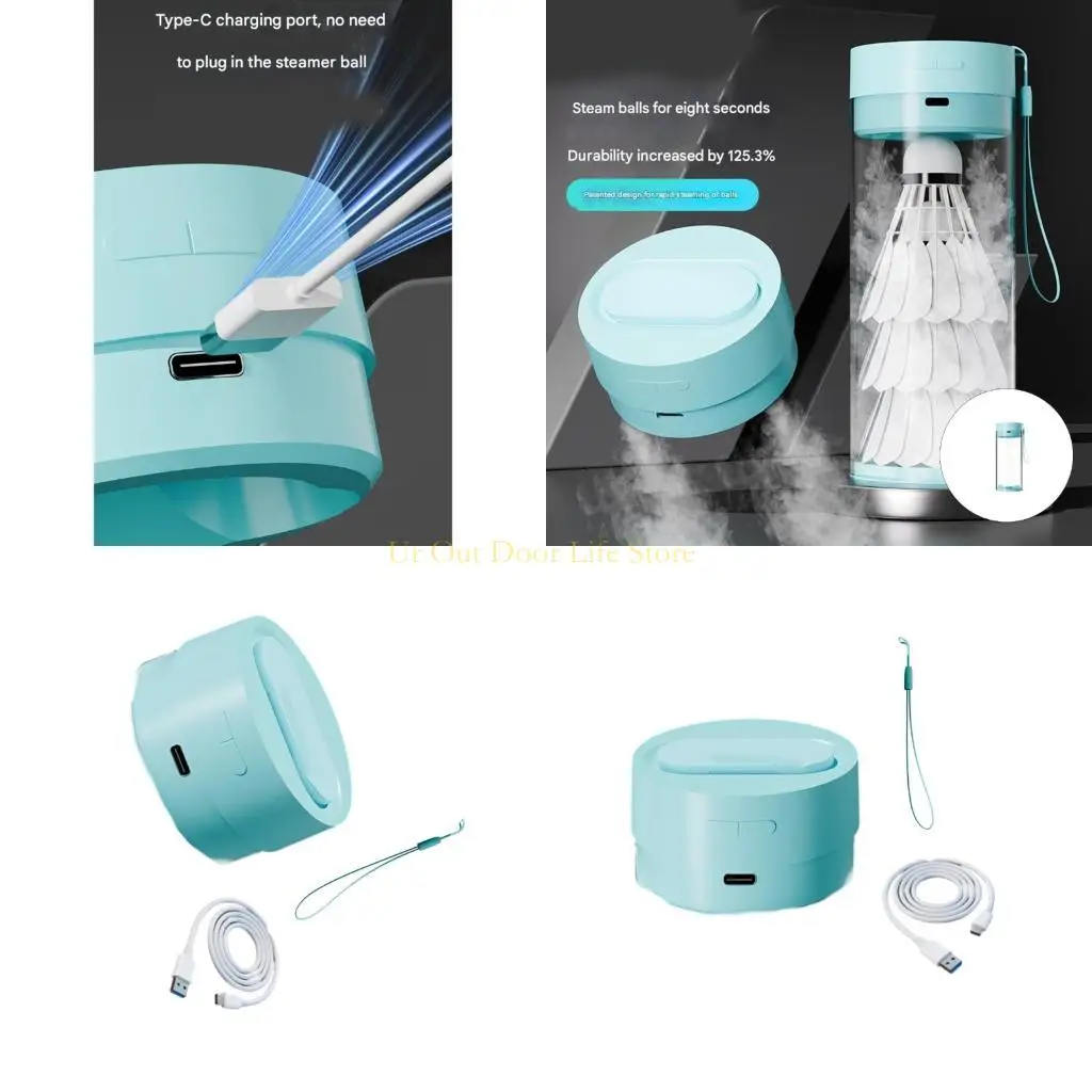 77UF Cover Humidifier Tool Frees Installation Badminton Shuttlecock Steamer For Moisture_voghion.com