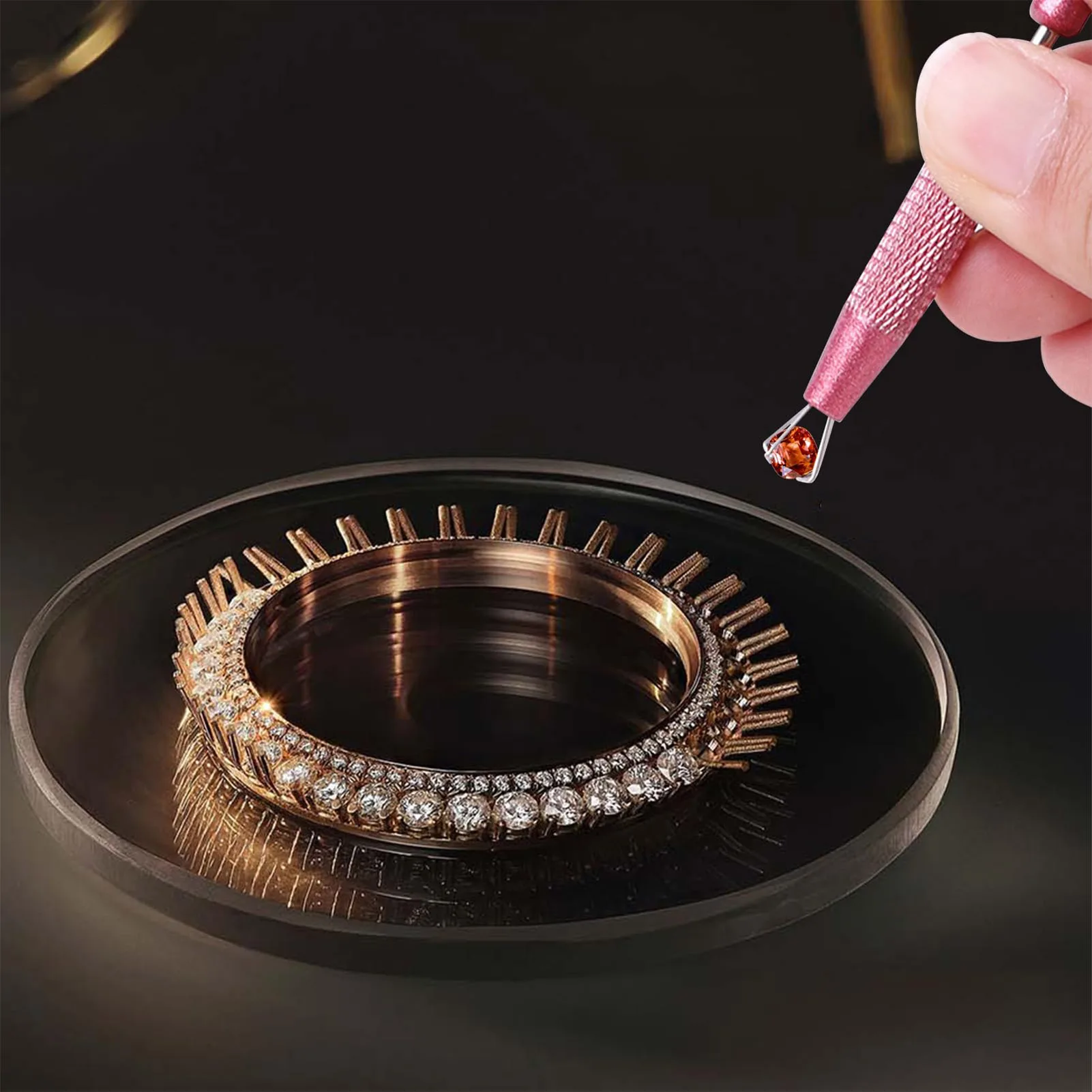 4 Claw IC Chip pick up tools rhinestone Crystal jewelry Electronic Component Grabber Stainless Steel Extractor Pick up Tool