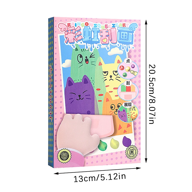 20pcs/set DIY Rainbow Scratch Art Painting Kit For Kids Funny DIY Postcards Novelty Gift For Toddler Party Activities