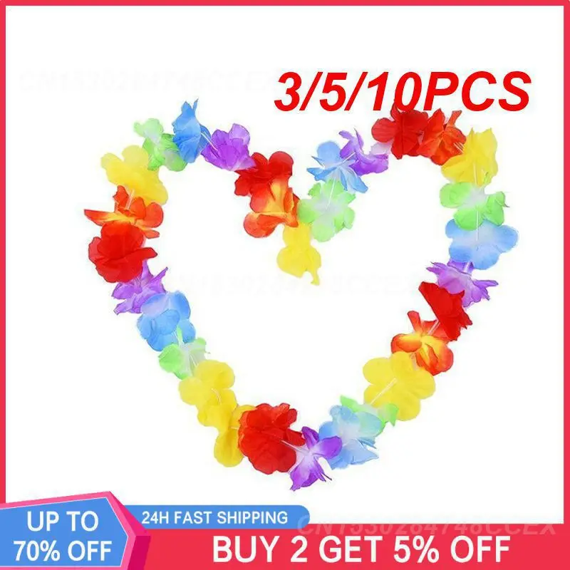 

3/5/10PCS Flower Garland Necklace Hawaii Wreath Garland