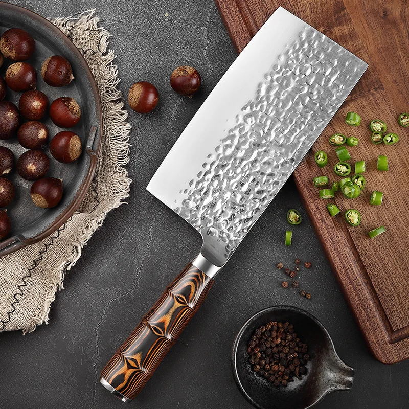 

Hand Made Forged Chinese Kitchen Knife Chinese Kitchen Knives Forged Cooking Knife Stainless Steel Sharp Blade Cleaver