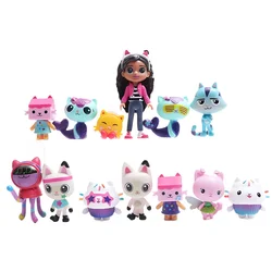 Gabby Dollhouse Anime Figure Toy Set - 13 - Piece Cartoon Character Collection (13 Pcs)