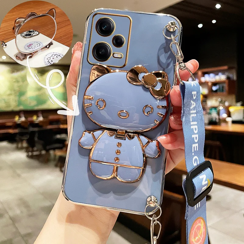 thumbnail image 1 of Funda de teléfono con correa para Xiaomi Redmi Note 12 12S Plus 11 11S 10 10S 9S 9 Pro Max 8 7, Hello Kitty, 1 of 5