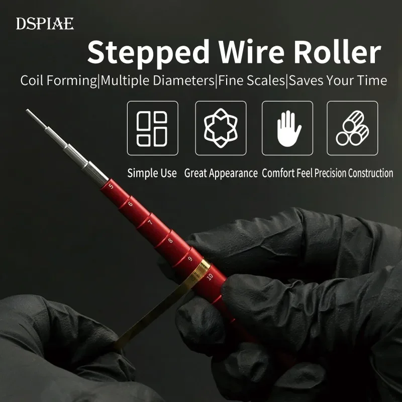 DSPIAE AT-CR Step Roller Multi-segment Reel with Scale Model Tool Spring Wire Hook Craft Making Tools for Modeling Hobby DIY model tools