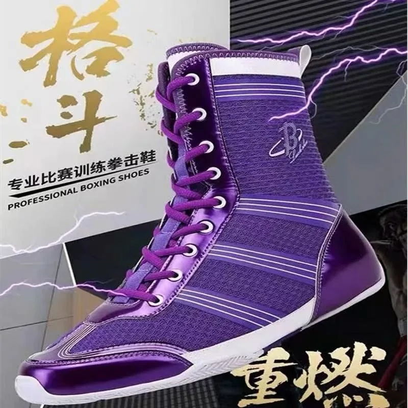 Classic Brand Competition Sport Men Fighting Shoe Top Quality Wearable Gym Training Shoe Comfortable Anti Slip Wrestling Boots
