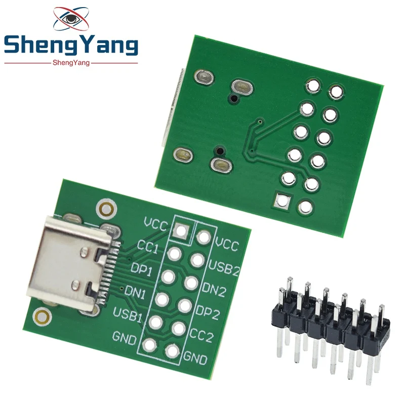 USB To DIP Board, USB Type B Female Adapter 4 Pin 2.54mm Pitch Connector Durable Design For DIY Power Supply Industrial - View #2