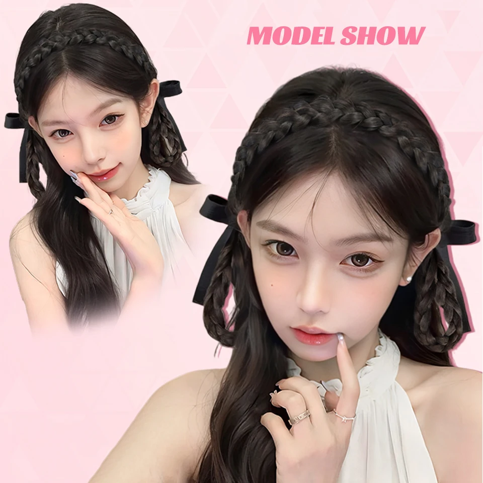 Synthetic Braided Headband Wig for Women