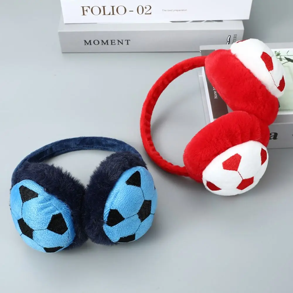 Cute Football Ear Warmer Thickened Anti-Freeze Kids Earmuffs Keep Warm Ear Cover for Children’s Gifts