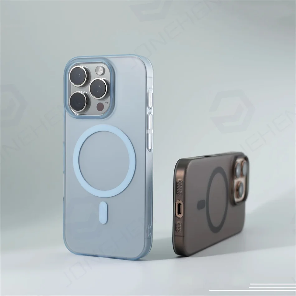 Desert Gold Matte Clear Ultra Thin Magnetic Wireless Charging Case