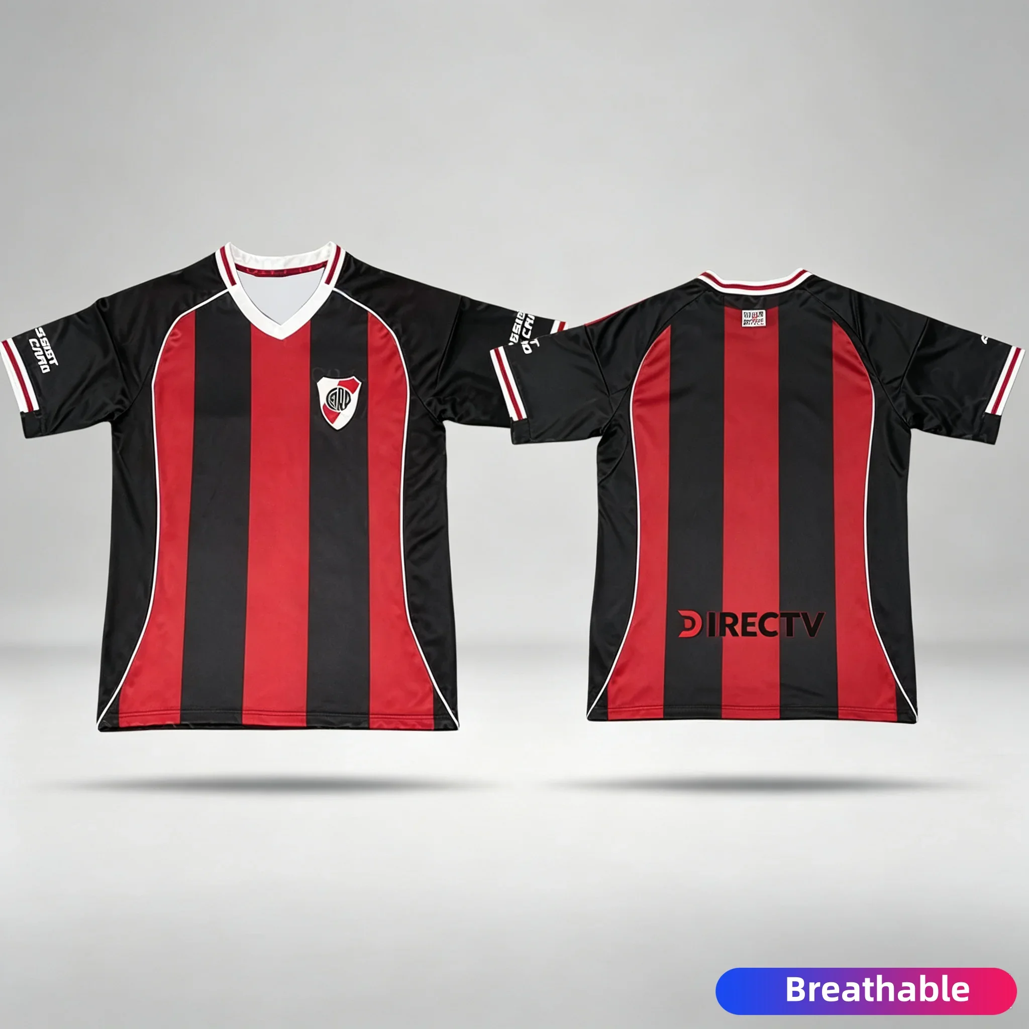 2026 Neues Eltern-Kind 3D-gedrucktes River Plate Team Fußballtrikot, Schnelltrocknendes Atmungsaktives Freizeit-T-Shirt, Outdoor-Sport-T-Shirt