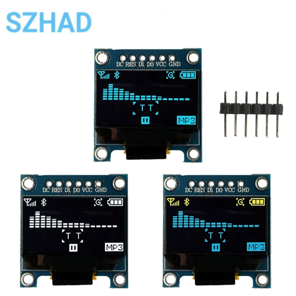

Плата модуля SSD136, 0,96 дюйма, 6 контактов, 12864 SPI IIC I2C, для Arduino 51 SMT32