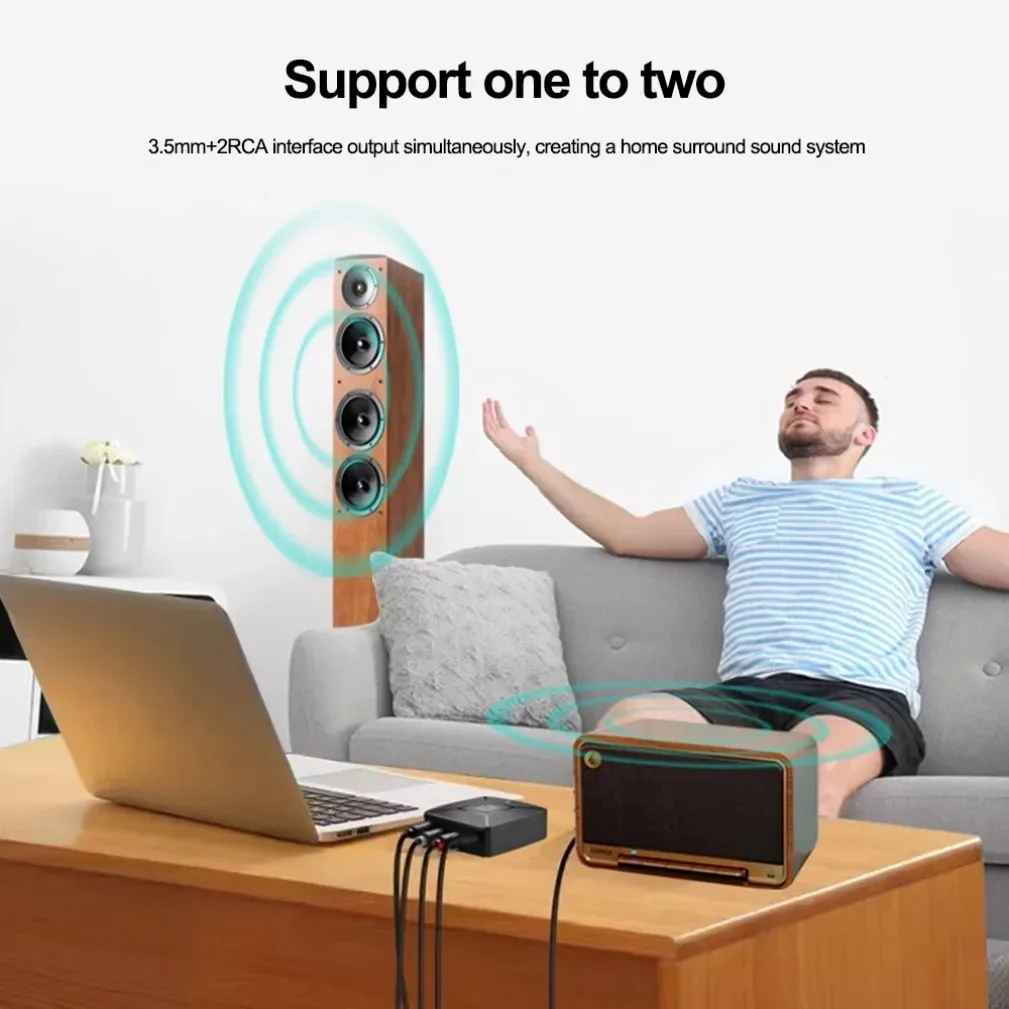 B18B AUX3.5Mm/Type-C Audio Conversion Converter Adapter For Bluetooth 5.4 Receiver Designed For Modified Audio Amplifier