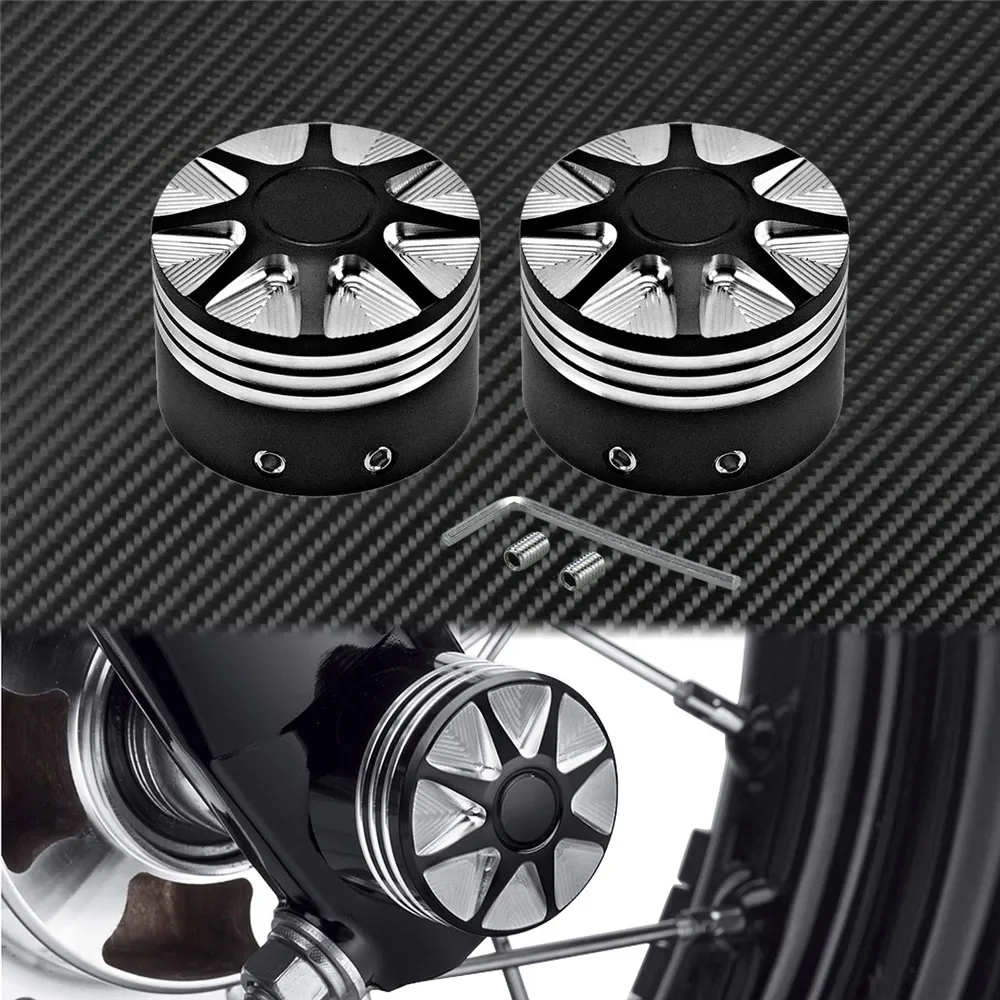 Front Axle Nut Covers Bolt Fit For Harley Road Street Glide Dyna Fat - View #11