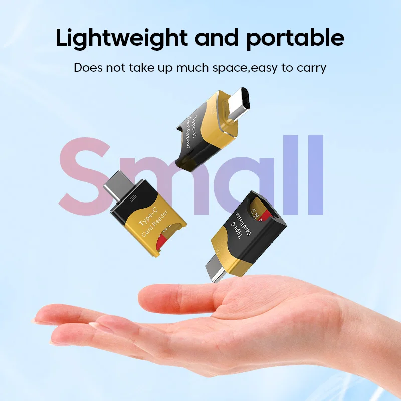 Card Reader SD Card Reader Mini Type C for Samsung Xiaomi Cell Phone PC Laptop