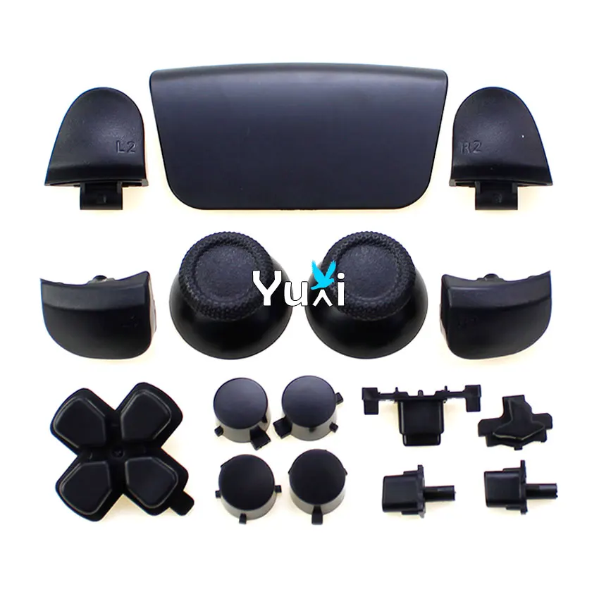 YuXi tam Set düğmeler kiti L1 R1 L2 R2 tetik d-pad fonksiyon tuşları düğmesi PS5 BDM-030 V3.0 denetleyici Touchpad Thumbstick kap