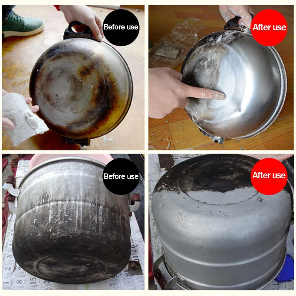 All Purpose Cleaner Stainless Steel Cleaning Paste Powerful Cookware Rust Removal Cleaning Paste Kitchen Stainless Steel Cleaner