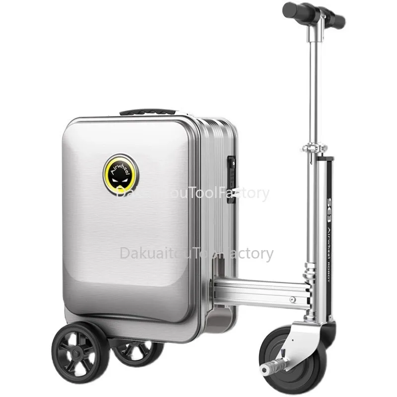 

Black White Airwheel Smart Rideable Suitcase Luggage Cases Electric Telescopic Motor Scooter SE3 S