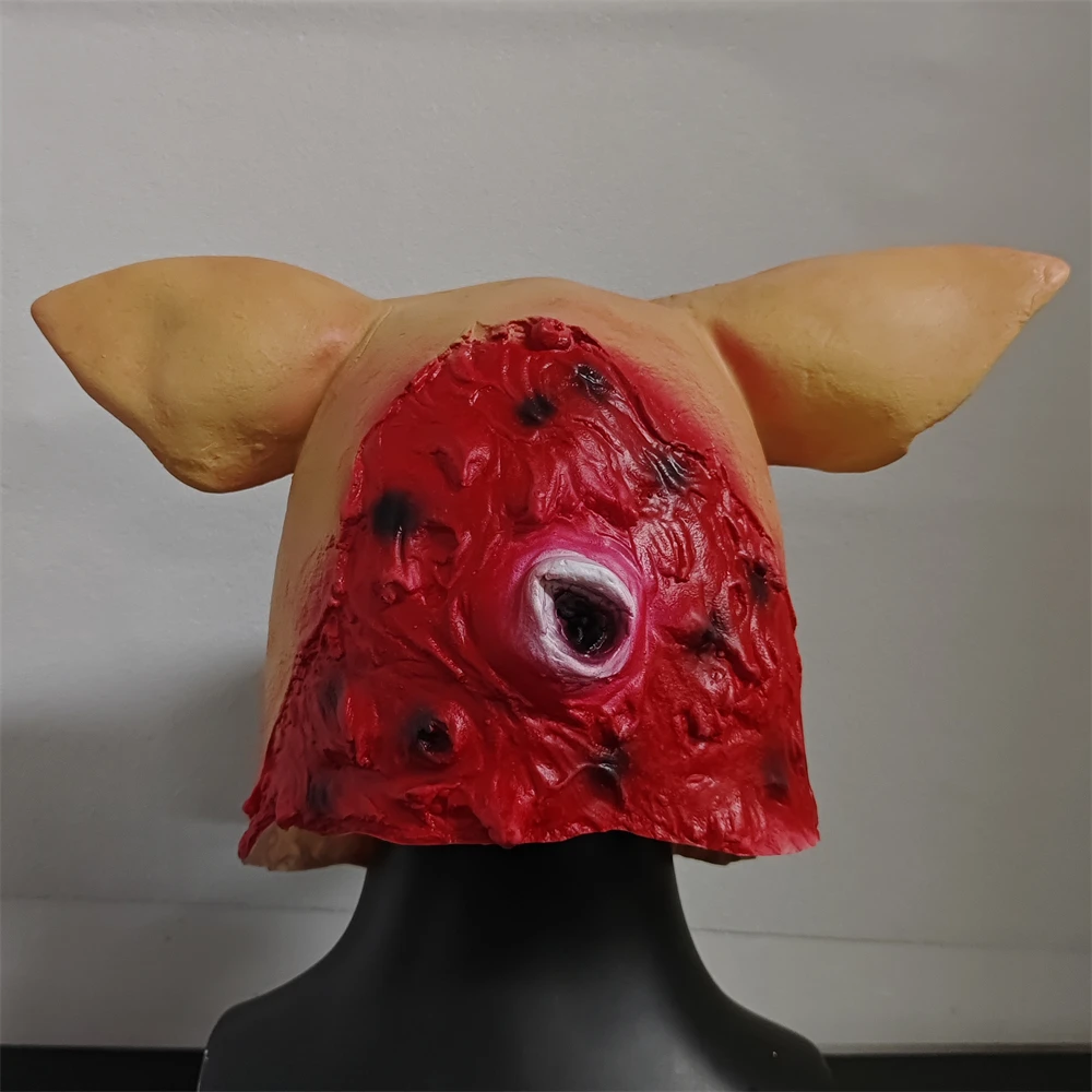 Halloween Scary Saw Pig Head Mask, Cosplay Party, Horrível