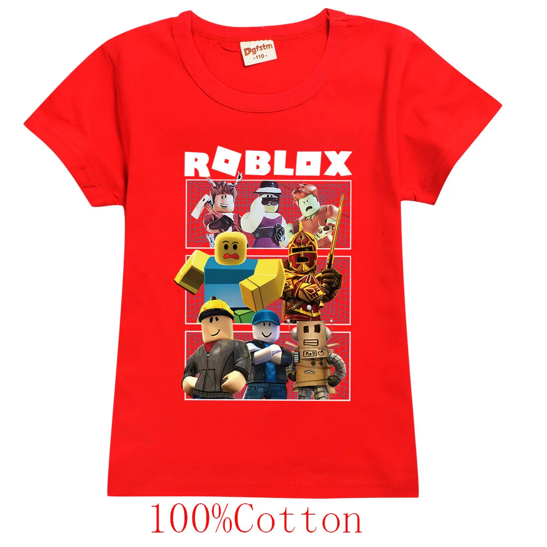 Jogo ROBLOX infantil T-shirt impresso, roupas infantis, moda verão