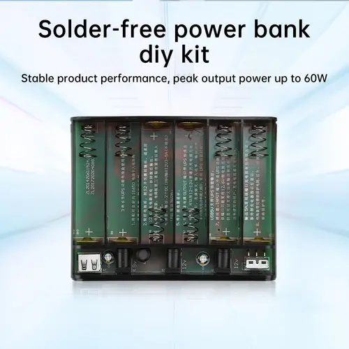DC UPS 5V 9V 12V Output 6x 18650 Battery  Uninterrupted Power Supply DIY Power Bank Box for House Router Cellphone Tablet Modem - Image 3
