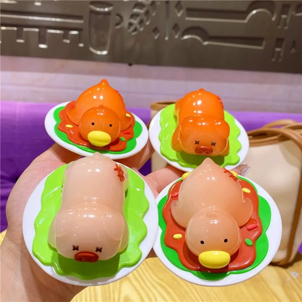 PVC Uv Color Change Ornament Pig Handicraft Roast Duck Decoration Statue Funny Doll Color Changing Duck Figurine