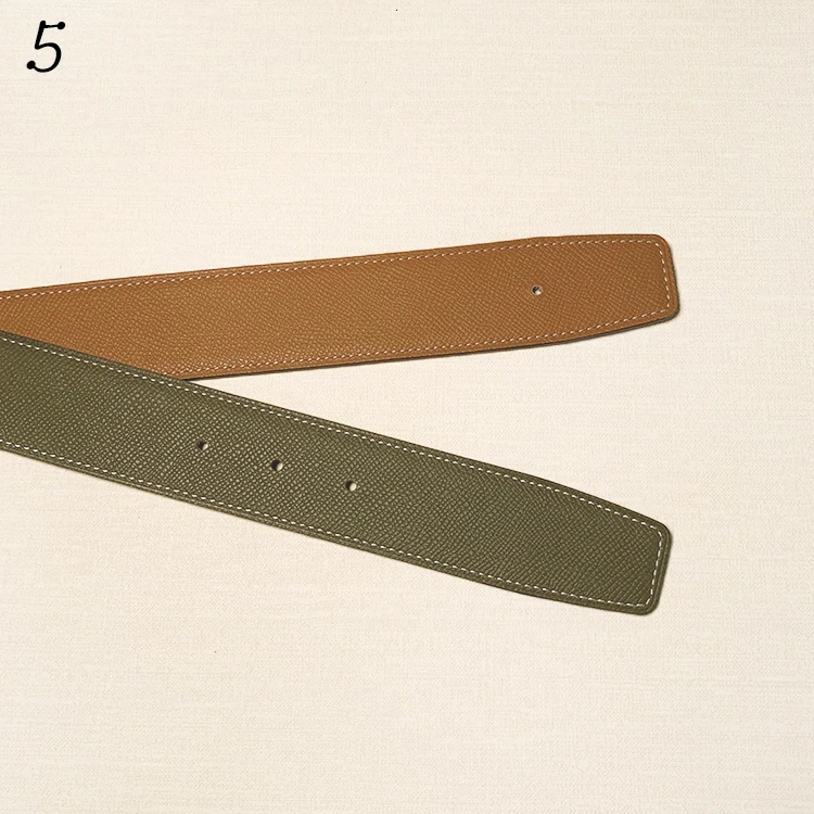 2026 WITHOUT BUCKLE 3.8cm two sides high quality men women belt genuine leather trousers first layer 16 colors