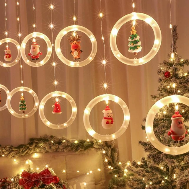 Rideaux lumineux LED ronds pour fête de noël, décorations d'intérieur,  alimentation USB, 2023 - AliExpress