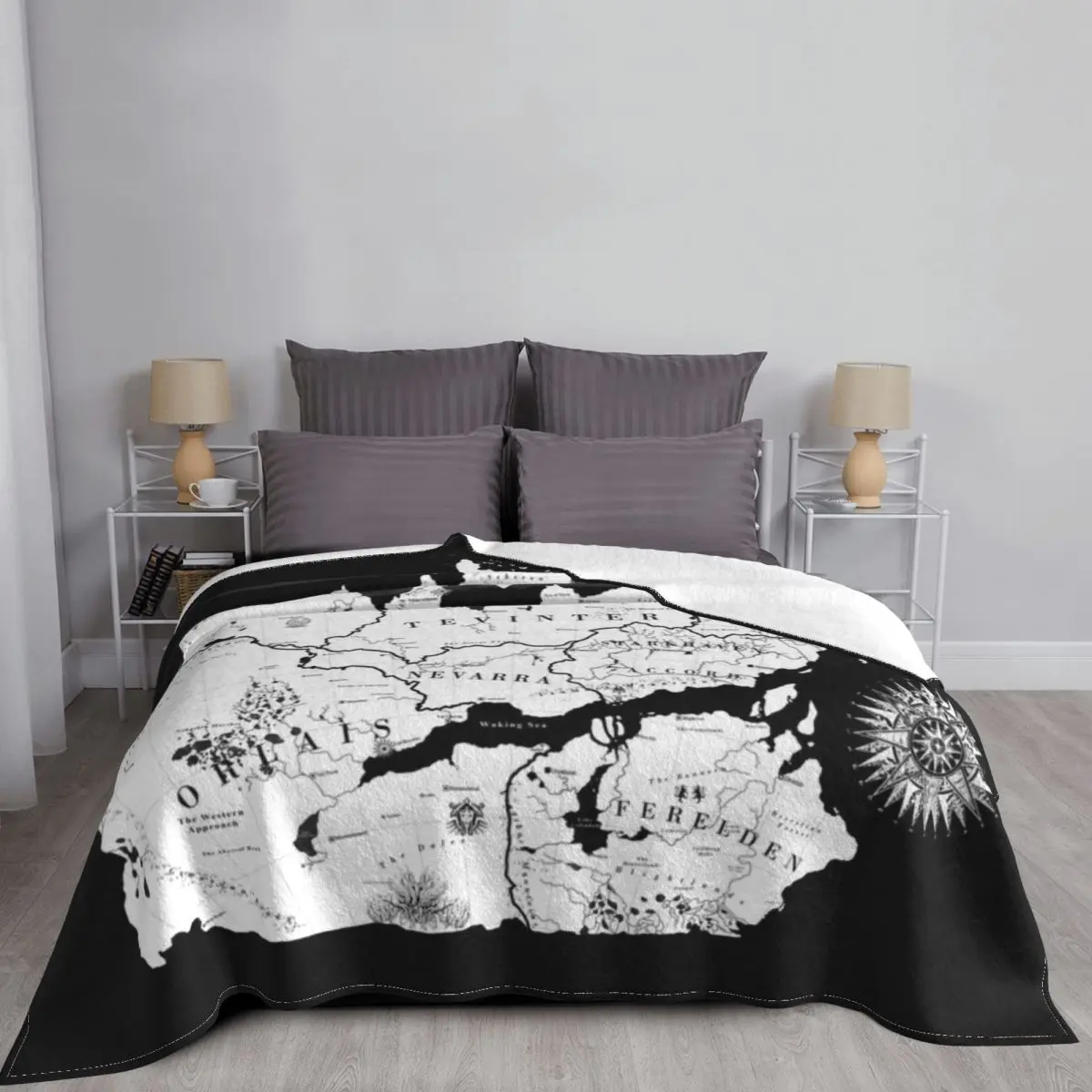Thedas Map Throw 담요, 가장 부드러운 모피 담요