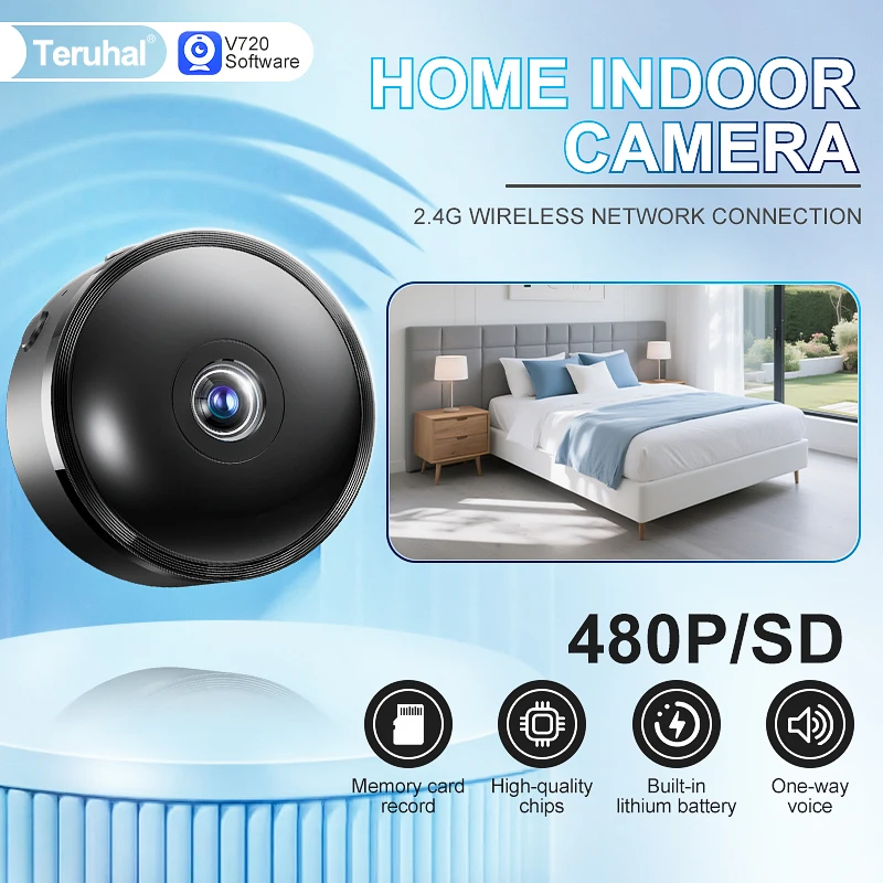 홈 보안용 무선 미니 카메라 HD 실내 감시 비디오 레코더 IP 카메라 CCTV 카메라 애완견 카메라 베이비 모니터