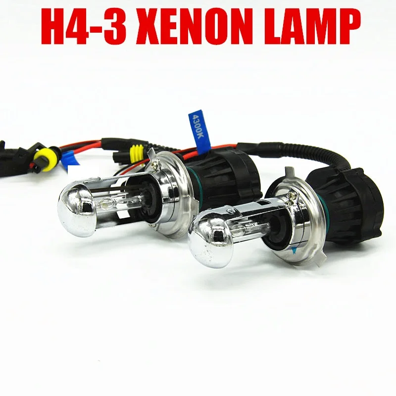 55W H4 Hi/Lo Hid Xenon Gloeilamp 4300K 6000K 8000K 12V Auto Bi Xenon Koplamp Vervangingskit