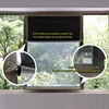 Foldable Outdoor Travel Blackout Balcony Curtain Universal Perforations DIY Tailorable Black Curtains Adhesive Comfortable Sleep 1