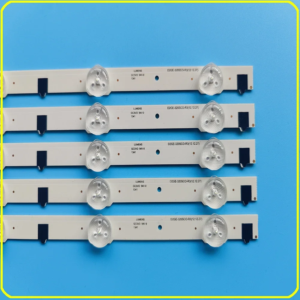 LED Strip For Samsung UE32F4000AW UE32F5000AK UE32F5030AW UE32F5300AW UE32F5300AK TV LED Backlight Strip Kit 9 Lamp Lens 5 Bands