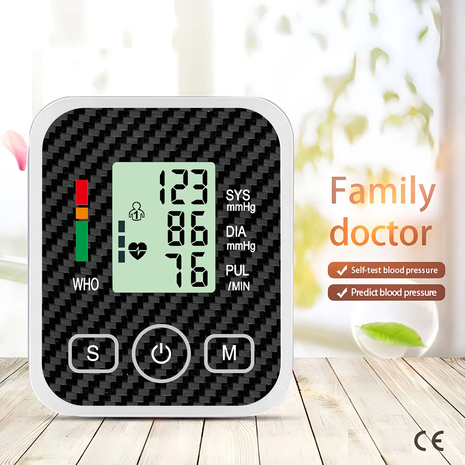 Upper Arm Automatic Blood Pressure Monitor BP Sphygmomanometer Pressure Meter Tonometer Measuring Arterial