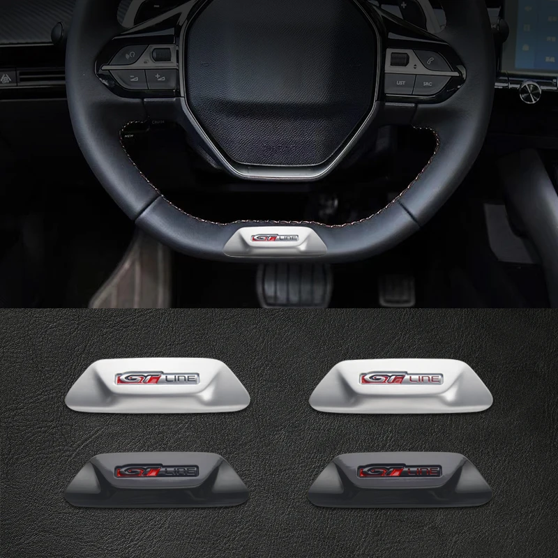 3D Badge Gtline Design Car Volante Emblema Adesivo Decalcomania Per Peugeot 5008 508 4008 308Phev /2008 2022 /208 2020 2021