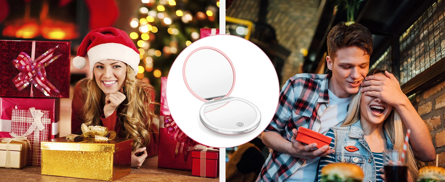 Compact Mirror with Light