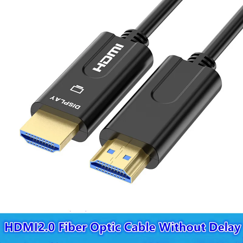 

2.0 HDMI-Compatible Fiber Optic Cable 18Gbps 3D 60Hz HD 4K Home Theater Engineering Wearing Line Audio Video Cables Projector